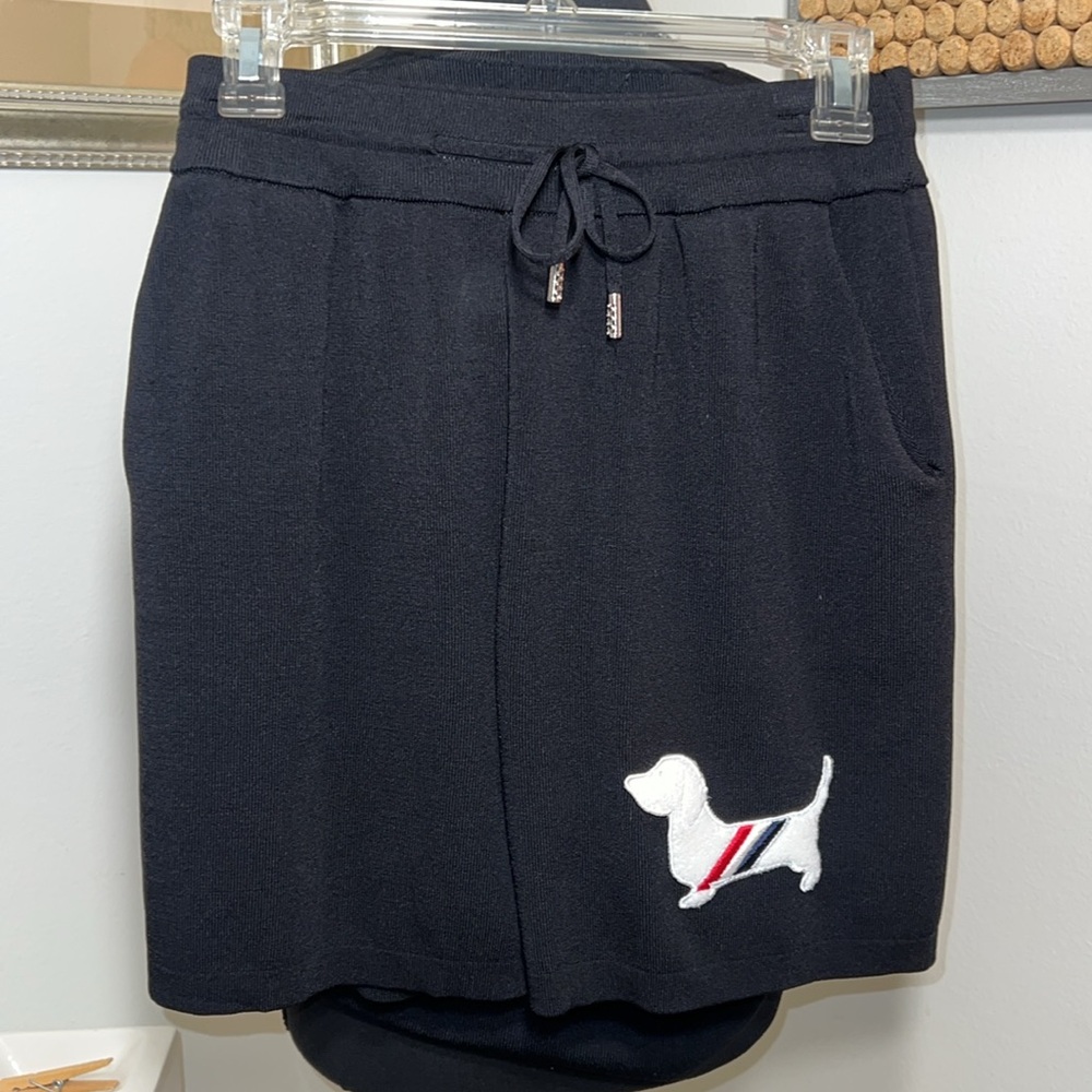 Thom Browne Black Shorts Dog